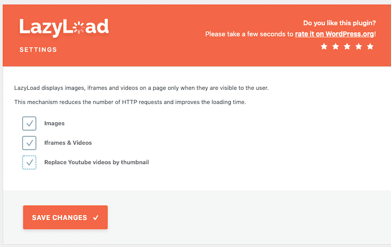 LazyLoad Free by WP Rocket