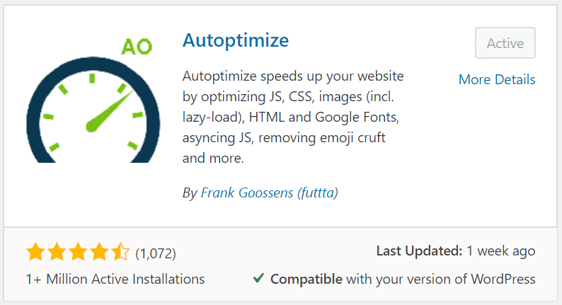 Meilleur plugin de webperf gratuit : Autoptimize ?
