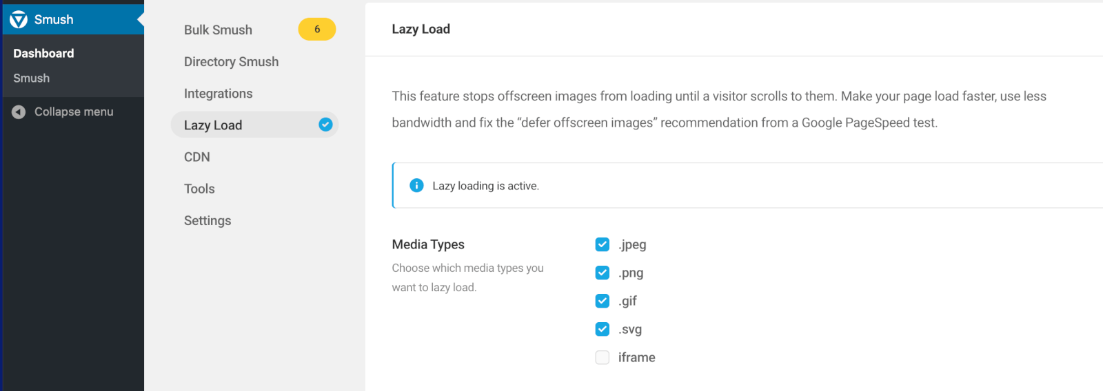 Smush Lazy Load