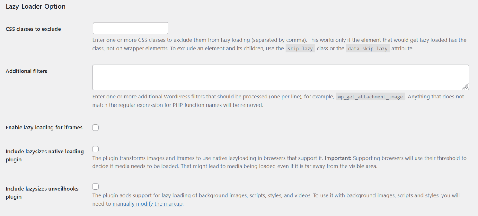 WordPress lazy load plugin : LazyLoader