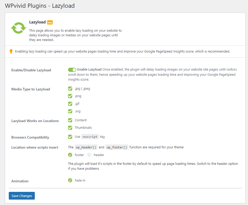 Lazy Loading de WPvivid image optimization 